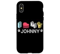 Johnny Pet Lover Nom personnalisé pour Chien Johnny Pet Lover Coque pour iPhone X/XS