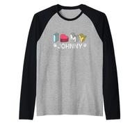 Johnny Pet Lover Nom personnalisé pour Chien Johnny Pet Lover Manche Raglan