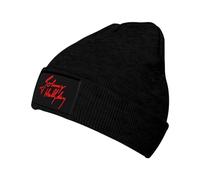 Johnny Singer Hallyday Rock Star Bonnet en Tricot Extensible, Doux et Chaud pour l'hiver, Bonnet Confortable, Cadeau pour Homme/Lui/Papa, Unisexe，Black