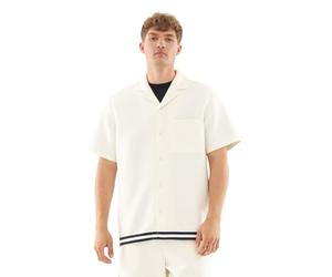 Johnny Urban Chemise à Manches Courtes Homme Blanc - Parker - Chemise Oversize avec Poche Poitrine - Casual Shirt pour Été, Plage, Festivals - 260 GSM - Couleur Unie