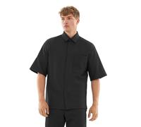 Johnny Urban Chemise à Manches Courtes Homme Noir - Mason - Chemise Oversize avec Poche Poitrine - Casual Shirt pour Été, Plage, Festivals - 240 GSM - Couleur Unie