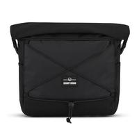 Johnny Urban Sac à Bandoulière Hommes Femmes Noir - Dylan - Messenger Bag Rolltop avec Sangle d'Épaule Amovible - Accessoires pour Sac à Dos Voyage Outdoor Camping
