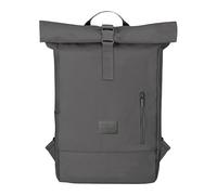 JOHNNY URBAN Sac à Dos Roll Top Femmes & Hommes Gris - Robin Medium - Backpack Ètanche avec Compartiment pour Laptop de 16 Pouces - pour l'École, l'Université, Travail, Loisir - Hydrofuge