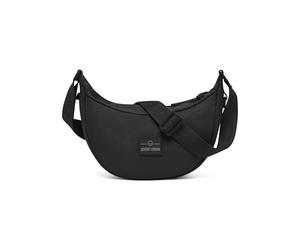 Johnny Urban Sac Bandoulière Femme & Homme Noir - Ally Small - Half Moon Bag - Petit Sac Banane avec Sangle Réglable - Sacoche Demi Lune - Imperméable