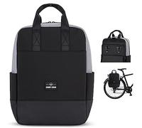 Johnny Urban Sacoche Vélo Noir Réfléchissant - Jona Medium Bike - Sac à Dos Multifonctionnel 2 en 1 & Sacoche Arrière Bicyclette avec Compartiment pour Ordinateur Portable 14 Pouces - Hydrofuge