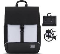 Johnny Urban Sacoche Vélo Noir Réfléchissant - Mika Bike - Sac à Dos Multifonctionnel 2 en 1 & Sacoche Arrière Bicyclette avec Compartiment pour Ordinateur Portable 16 Pouces - Hydrofuge