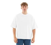 Johnny Urban Tee Shirt Homme & Femme Blanc - Vic - Oversize T-Shirt - Heavy Basic Shirt - Classic Col Rond Tshirt à Manches Courtes - 100% Cotton - Uni