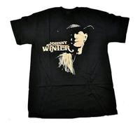 Johnny Winter Western Tour Concert T-Shirt Black Men Unisex Tee Shirt S Unisex 100% Cotton Short-Sleeve T-Shirts Black S