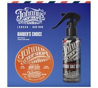 Johnny's Chop Shop Barber's Choice Coffret cadeau Argile capillaire et spray salin texture