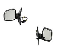Johns, Compatible avec les rétroviseurs extérieurs VW Transporter T5 04/03-10/09 - Set gauche et droit - Noir