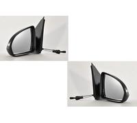 Johns, Compatible avec rétroviseur extérieur Smart Fortwo (451) 01/07 - Set gauche et droit - Noir