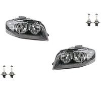 Johns, Convient pour Audi A3 Jeu de phares 8P 06/2003-07/2008 avec H7/H7 lin+rec