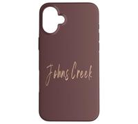Johns Creek Georgia Design Vintage élégant Coque pour iPhone 16 Plus