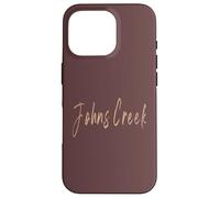 Johns Creek Georgia Design Vintage élégant Coque pour iPhone 16 Pro