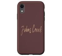 Johns Creek Georgia Design Vintage élégant Coque pour iPhone XR