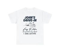 John's Drive in T-shirt humoristique pour homme Motif plombier, blanc, XX-Large