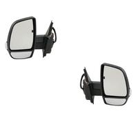 Johns, Ensemble de rétroviseurs extérieurs gauche et droite pour Fiat Doblo 152 Noir 02/2010-12/2014