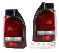 Johns, Jeu de feux arrière gauche et droit pour hayon à partir de 11/09 - Compatible avec VW T5 - Gris fumé