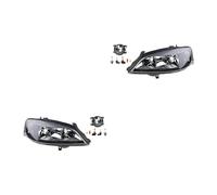 Johns, Jeu de phares halogènes avant pour Opel Astra G 02/1998-01/2005 H7 HB3 gauche et droite + phares antibrouillard + ampoules