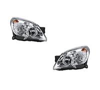 Johns, Jeu de phares pour Opel Astra H 03/04 - H7/H1 - Gauche et Droite Chrome