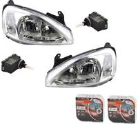 Johns, Kit de phares Osram Night Breaker Laser adapté à l'Opel Corsa C Système Valeo 1216000 09196231 1207525 09114334 1216093 09196232