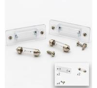 Johns Lot de 2 feux de plaque d'immatriculation + kit d'ampoules compatibles avec VW T5 gauche et droite