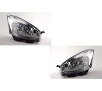 Johns, lot de phares adapté pour Citroën C4 Picasso 09/10-08/13 H7/H1 gauche & droite