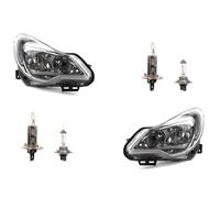 Johns, Phare halogène pour Opel Corsa D à partir de 2011 - Set avec H7 H1 gauche et droite