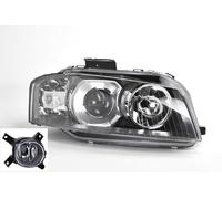 Johns, Phare xénon compatible avec Audi A3 8P 05/2003-07/2008 D2S H7 Re. + antibrouillard.