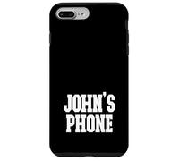 John's Phone Nom de John personnalisé Blanc Noir Coque pour iPhone 7 Plus/8 Plus
