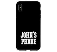 John's Phone Nom de John personnalisé Blanc Noir Coque pour iPhone XS Max