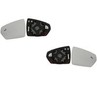 Johns, Rétroviseur en verre extérieur Rétroviseur gauche droite Set adapté à Audi A1 07/2018- Chauffé 2G0857521D 2G0857522E
