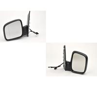 Johns, Rétroviseur extérieur compatible VW Caddy III 2K 03/04- Set gauche droite noir 2K5857507AC9B9 2K1857507K9B9 2K1857507C9B9 2K1857507A 2K185750