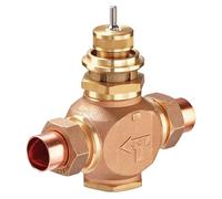 Johnson Controls VG7481GT Série VG7000 Vanne à globe en bronze à double sens Push-down to Open Garniture en laiton, raccord à extrémité de sueur Union 1/2" Taille de valve 4,6 Cv