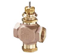 Johnson Controls VG7842CT Série VG7000 Vanne à globe en bronze, mélange tridimensionnel, garniture en laiton, raccord d'extrémité NPT, taille de soupape 1/2", 0,73 Cv