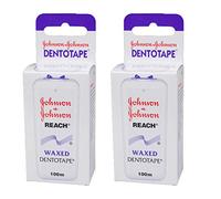 Johnson & Johnson Reach Dentotape Lot de 2 paquets de fil dentaire ciré 100 m (2 x 100 m)