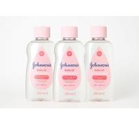 Johnson's Baby Huile 3 x 200 ml - Huile de soin douce pour bébés et enfants, hydrate intensément, idéale pour les peaux sensibles