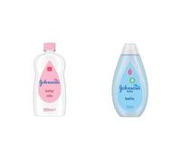 Johnson's Baby - Huile pour bébé (500 mL)+ Bain (500 mL) - Testé par des pédiatres et des dermatologues - Formule sans colorants avec un pH équilibré
