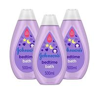 Johnson's Bedtime Lot de 3 packs de bain doux et doux pour peaux délicates et usage quotidien enrichi en essences naturelles apaisantes 500 ml