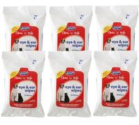 Johnsons Clean 'N' Safe Lot de 6 lingettes nettoyantes pour les yeux et les oreilles pour animaux domestiques 30 lingettes