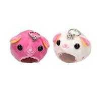 JohnToy 24337 Squishy Soft Animal Keychain, 2 Asso