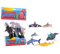 Johntoy – Lot de 6 animaux marins Animal World 26781 – Multicolore