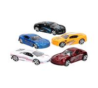 Johntoy 26907 5 Injection Moulded Cars 1:56, Multi-Colour