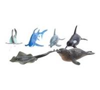 Johntoy – Lot de 6 animaux marins Animal World 26781 – Multicolore