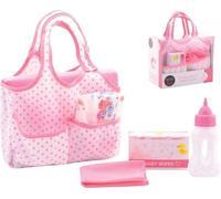 Sac À Langer Johntoy - Baby Rose - Pour Poupée Rose G
