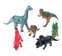 Johntoy dinosaure speelset 6-pièces de 12 cm Multicolore G