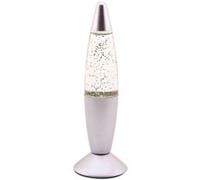 Johntoy lampe à lave avec paillettes 22 cm argent G