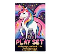 Johntoy livre de coloriage licorne avec crayons de cire et autocollants - jouet créatif