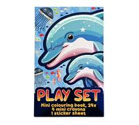 Johntoy livre de coloriage monde sous-marin avec crayons de cire et autocollants