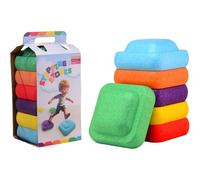 JohnToy Lot de 6 pierres de marche en mousse - Jouet éducatif multicolore